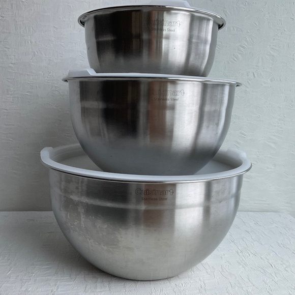 Cuisinart Set of 3 Mixing Bowls With Lids Stainless Steel (CTG-00-SMBC) - Picture 1 of 11